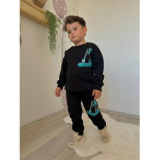 Теплый костюм с начесом для мальчика Jeliboom с принтом Майнкрафт, рост 116 см