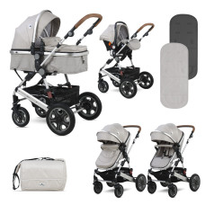 Детская коляска-трансформер Lorell Kids Lora set-1 3 в 1 ножной тормоз 68х88х32 см Серый (10021282115-LR)