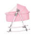 Кроватка-качалка трансформер шезлонг Lorell Kids Alicante-1 3 в 1 87х51х90 см Розовый (10080490001-LR)