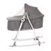 Кроватка-качалка трансформер шезлонг Lorell Kids Alicante-1 3 в 1 87х51х90 см Серый (10080490003-LR)