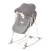 Кроватка-качалка трансформер шезлонг Lorell Kids Alicante-1 3 в 1 87х51х90 см Серый (10080490003-LR)