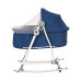 Кроватка-качалка трансформер шезлонг Lorell Kids Alicante-1 3 в 1 87х51х90 см Синий (10080490004-LR)