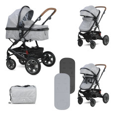 Детская коляска универсальная Lorell Kids Lora-1 2 в 1 трансформер москитная сетка Серый (10021272123-LR)
