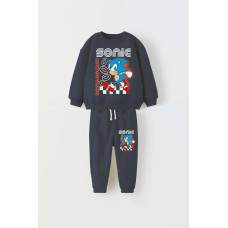 Костюм для мальчика Zara, свитшот и штаны с принтом Соник, рост 98 см (2341822195-KID)