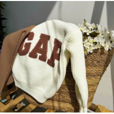 Вязаный комплект для девочки GAP, свитер и брюки палаццо, Коричневый, рост 98 см (2366942917-KID)