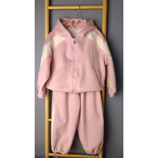 Теплый спортивный костюм для девочки, Розовый, рост 150 см