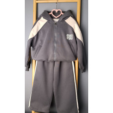 Спортивный костюм для девочки в стиле MIU MIU, Серый, рост 130 см