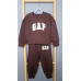 Теплый костюм для мальчика GAP, свитшот и штаны, Коричневый, рост 98 см