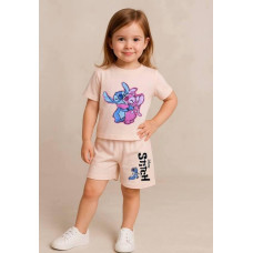 Костюм с шортами для девочки, Zara с принтом Лило и Стич, рост 92 см