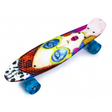 Детский пенни борд Space Sport "Cool Girl" ABEC-9 пластиковый Разноцветный 55х15 см (DP-716693028)