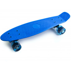 Пенни борд детский скейт Space Sport "Blue" со светящимися колёсами ABEC-7 57х15 см (DP-542997571)