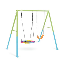 Детские качели Intex 44125 "Гнездо Аиста 2-в-1" для веселых игр на свежем воздухе 254 x 235 x 200 см, для детей 3–10 лет (IND-44125)