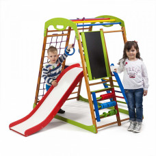 Детский спортивный игровой комплекс Baby Sport SB BambinoWood Разноцветный 132х85х130 см (Plus 3)