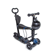 Самокат Scooter 5в1 с рисунком Черная Молния-01 с подсветкою 60 кг (DP-89861739)