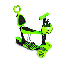 Самокат Scooter Божья коровка 5в1 с подсветкой колес Салатовый 60 кг (DP-2016887948)