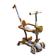 Самокат с бортиком 5в1 Dinosaur 8103 с подсветкой и музикою белый 60 кг (DP-1385864927)