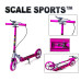 Двухколесный самокат Scooter 470 Pink ручной тормоз 100 кг (DP-787875911)