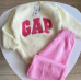Вязаный комплект для девочки GAP, свитер и брюки палаццо, Розовый, рост 104 см (2374779509-KID)