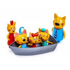 Игровой набор детский с фигурками Kidwill "Три Кота" Пластик Разноцветный (DP-PS658)