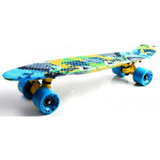 Детский пенни борд скейтборд Space Sport ABEC-7 57 х 15 см Разноцветный (DP-PFO03)