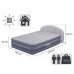 Надувная кровать Bestway 671bd LoungeLux Air Mattress — комфортная двуспальная для дома и дачи з подголовником и електронасосом (IND-671bd)