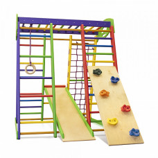 Детский спортивный игровой комплекс Baby Sport SB Акварелька Разноцветный 132х124х150 см (мини 1)