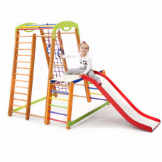 Детский спортивный игровой комплекс Baby Sport SB Кроха №2 Дерево Разноцветный 130х130х150 см (Plus 1-1)