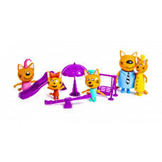 Игровой набор детский с фигурками Kidwill "Три Кота" Пластик Разноцветный (DP-N73-1)