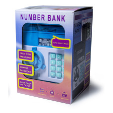 Сейф-копилка Yufeng Toys 1511 бирюзовая 19 х 13 см (DP-283681731)