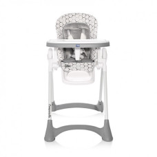 Стул для кормления Lorell Kids Campanella-1 кожаный чехол 2 лотка с мягкой подушкой Серый (10100412132-LR)