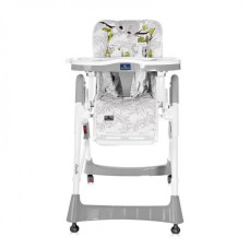 Стул для кормления Lorell Kids Gusto-1 2 лотка с колесиками 70х60х112 см Серый (10100362129-LR)