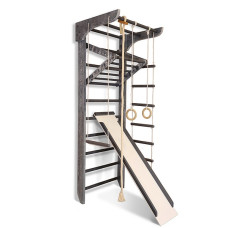 Детский спортивный уголок Baby Sport SB Kinder Loft Сосна 220х80х70 см Серый (3-220) 