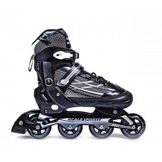 Ролики подростковые раздвижные Space Sport "Adult Skates" Черные размер 41-44 (DP-2101754733)