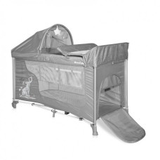 Детская кровать-манеж Lorell Kids Moonlight Rocker-1 2 Layers 126х70х113 см Серый (10080422140R-LR)