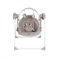 Шезлонг-качалка Lorell Kids Portofino-1 с таймером 5 скоростей до 9 кг Коричневый (10090062150-LR)