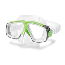Детская маска для плавания Intex 55975-green Surf Rider серо-зеленая для активного плавания от 8 лет (IND-55975-green)
