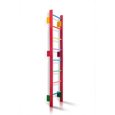 Стенка шведская детская Baby Sport SB Teenager Дерево 220х55 см до 80 кг Розовый (0-220 (barby))