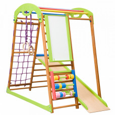 Детский спортивный игровой комплекс Baby Sport SB BabyWood Разноцветный 132х85х130 см (Plus)