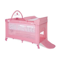 Детская кровать-манеж Lorell Kids Noemi-2 2 Layers Plus для отдыха и игр 127х69х105 см Розовый (10080562151-LR)