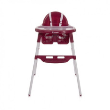 Стул для кормления Lorell Kids Amaro-1 регулировка высоты и подножки 2 лотка Красный (10100290006-LR)