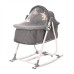 Кроватка-качалка трансформер шезлонг Lorell Kids Alicante-1 3 в 1 87х51х90 см Серый (10080490003-LR)