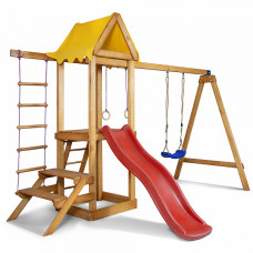 Детский спортивный игровой комплекс Baby Sport SB Babyland №19 Натуральное дерево 320х180х240 см (Babyland-19)
