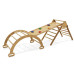 Детский игровой комплекс Baby Sport SB Альпинист-3 с горкой 106 см и пирамидой Коричневый (Альпинист-3)