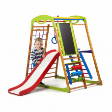 Детский спортивный игровой комплекс Baby Sport SB BabyWood Разноцветный 132х85х130 см (Plus 3)