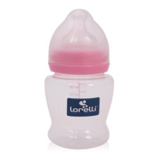 Ручной молокоотсос Lorell Kids с бутылкой 120 мл с силиконовой соской и крышкой Розовый (10220360004-LR)