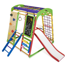 Спортивный комплекс детский Baby Sport SB ЮнгаPlus 5 130х124х132 см дерево Разноцветный (ЮнгаPlus 5)