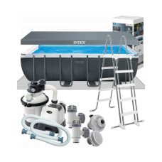 Каркасный бассейн Ultra Frame Pool Intex 549x274x132см прямоугольный (IND-26356)