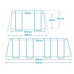 Каркасный бассейн Intex Prism Frame Pool 400x200x100 см с фильтр-насосом и лестницей (IND-26780)