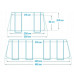 Каркасный прямоугольный бассейн Intex Prism Frame Pool 400 x 200 x 100 см (IND-26788) Каркасный прямоугольный бассейн Intex Prism Frame Pool 400 x 200 x 100 см (IND-26788)