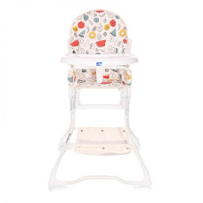 Стульчик для кормления Lorell Kids BonBon-1 5-точечный ремень безопасности 2 столика Белый (10100312134-LR)